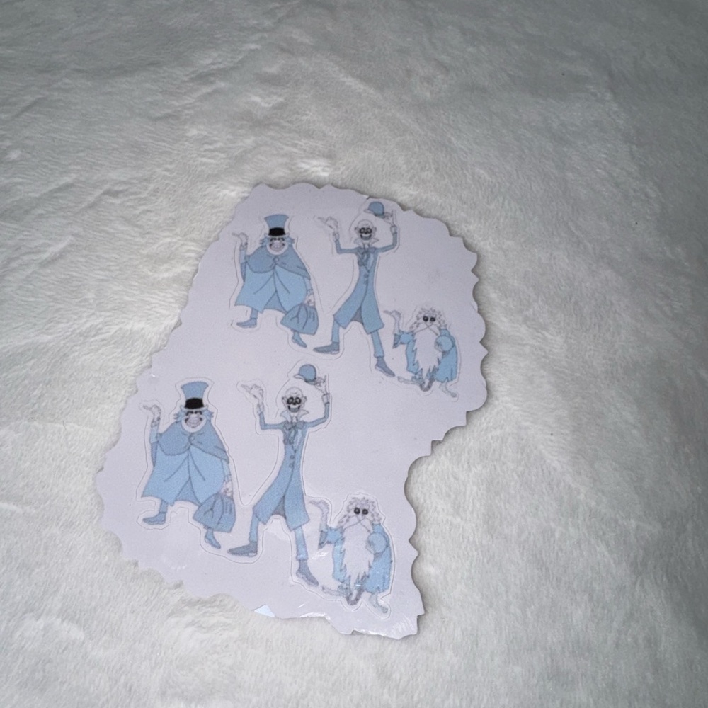 Haunted mansion Ghostly Blue PVC Stickers